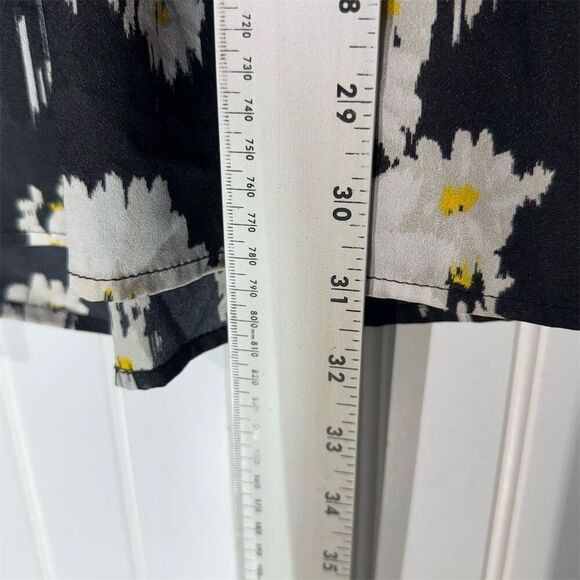Wet Seal Daisy Floral Mini Dress Y2K Black White Yellow Sleeveless Zip Back S - Picture 5 of 6
